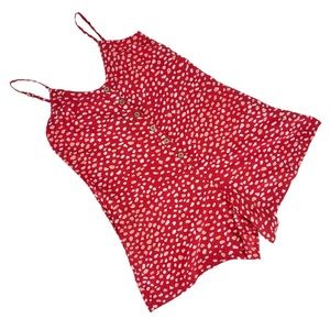 Roxy NWT Hibiscus Wild Dots Afterglow Lights Sleeveless Playsuit, XS